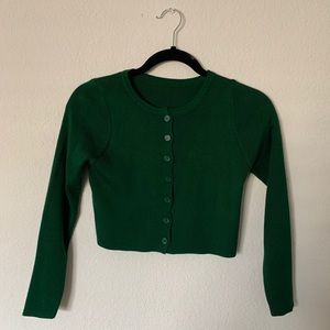 Button Up Green Cardigan